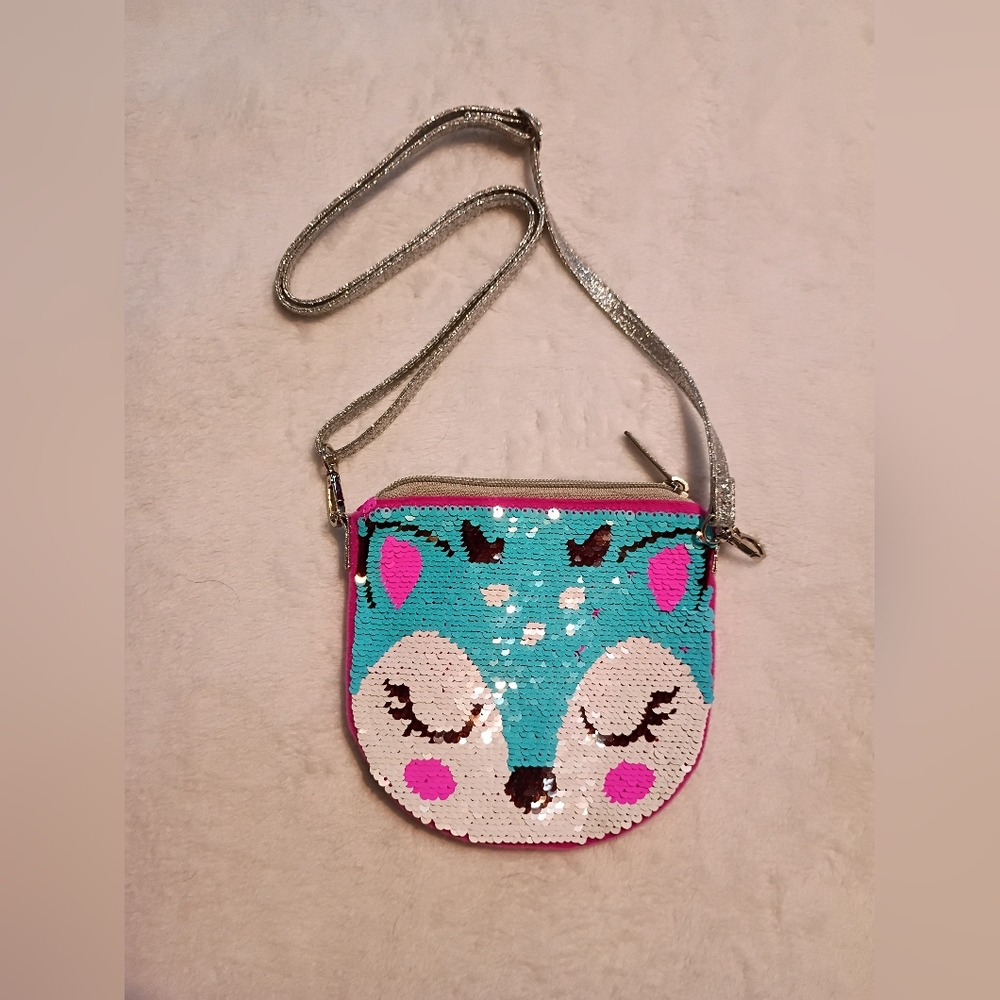 Sequin Fox Crossbody Bag